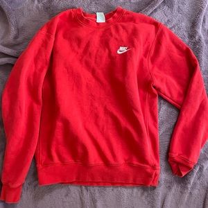 red nike crewneck